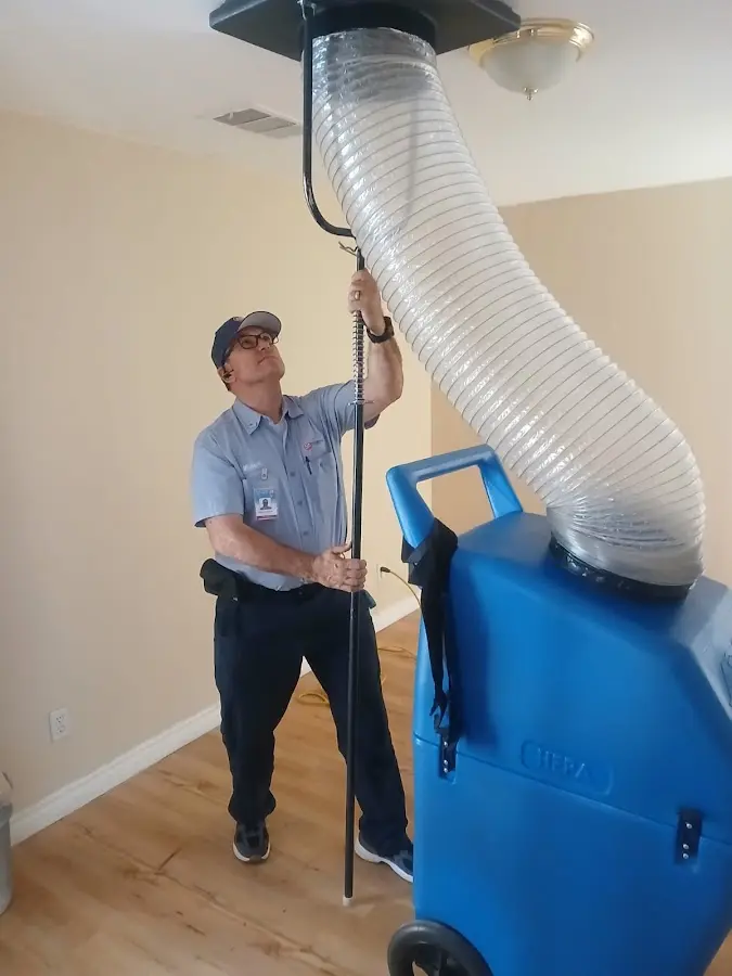 Mini Split Installation technician using HEPA equipment in Fort Mohave